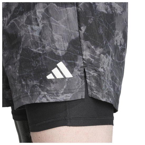 Adidas Ανδρικό σορτς Own the Run Spray Dye 2in1 Shorts